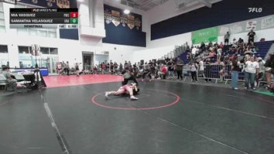115 lbs Semifinal - Samantha Velasquez, Unattached vs Mia Vasquez, Pounders Wrestling Club