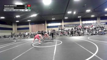 157 lbs Consi Of 64 #2 - Nolan Johnston, Cleveland HS vs Damian Duez, Takedown Express