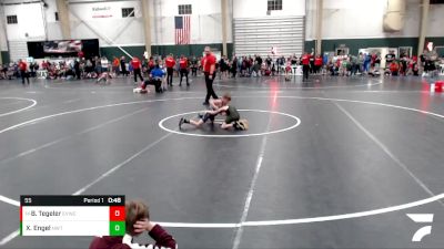 55 lbs Quarterfinal - Bobby Tegeler, Elkhorn Valley Wrestling Club vs Xavier Engel, NWTC