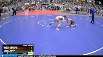 98 lbs Champ. Round 1 - Justin Osburne, Del Norte Wrestling, Inc. vs Grant Rieger, MOOK MAT CLUB