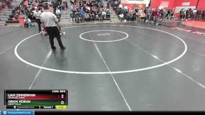 132 lbs Cons. Semi - Orion Moran, LIBERTYVILLE vs Liam Zimmerman, LOCKPORT (Twp)