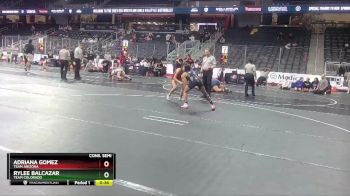 106 lbs Cons. Semi - Rylee Balcazar, Team Colorado vs Adriana Gomez, Team Arizona