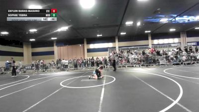 101 lbs Consi Of 32 #2 - Zaylen Babas-Masuno, DTC Wrestling vs Sophie Yebra, Middletown WC