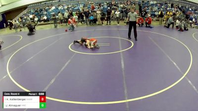 10U Boys - 63 lbs Cons. Round 4 - Jaime Almaguer, Victory Wrestling-Central WA vs Kaeldis Kallenberger, Rhyno Academy Of Wrestling