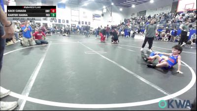 46 lbs Consi Of 8 #1 - Kace Canada, Smith Wrestling Academy vs Karter Hanna, Piedmont