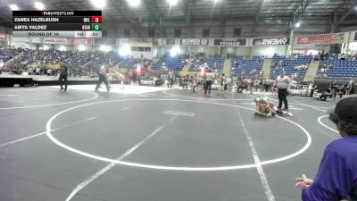109 lbs Round Of 16 - Zanea Hazelbush, Rifle Youth Wrestling vs Amya Valdez, Kearney Middle School