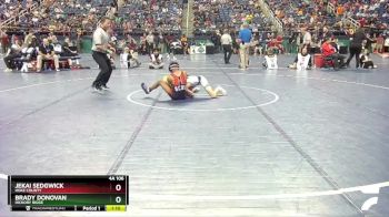 4A 106 lbs Semifinal - Brady Donovan, Hickory Ridge vs Jekai Sedgwick, Hoke County