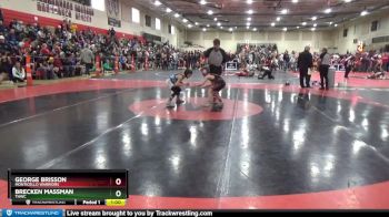 65 lbs Champ. Round 1 - Brecken Massman, THWC vs George Brisson, Monticello Warriors