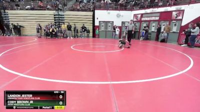 56 lbs Champ. Round 1 - Landon Jester, Lebanon Tiger Wrestling Club vs Cody Brown Jr, Avon Wrestling Club
