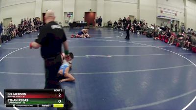 132 lbs Quarterfinals (8 Team) - Ethan Regas, Team Oregon vs Bo Jackson, Indiana Blue