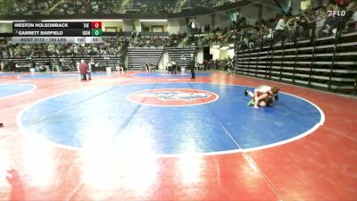 100 lbs Quarterfinal - Weston Holsomback, The Colosseum Training Center vs Garrett Barfield, Icon Wrestling