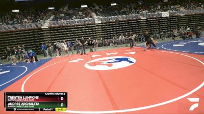 150 lbs 3rd Place Match - Andres Archuleta, Rawlins Wrestling Club vs Trenten Lumpkins, Rawlins Wrestling Club