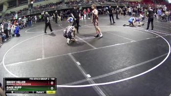 150 lbs Champ. Round 1 - Brody Miller, Ogallala Youth Wrestling vs Gage Rupp, Hi-line Bulls