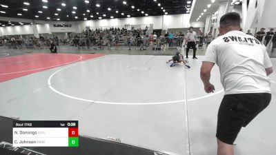 58 lbs Quarterfinal - Noah Domingo, Outlaws WC vs Caleb Johnson, Rancho Bernardo WC