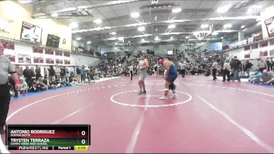 285 lbs 5th Place Match - Antonio Rodriguez, Poston Butte vs Trysten Terraza, Campo Verde High School