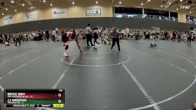 110 lbs Round 2 - Bryce Siem, Mat Assassins Black vs CJ Weidman, Triangle WA