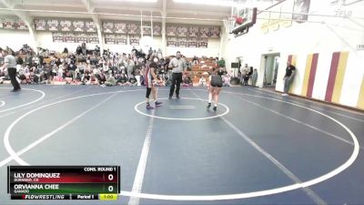 120 lbs Cons. Round 1 - Orvianna Chee, Ganado vs Lily Dominquez, Durango, CO