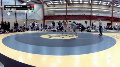 175 lbs Cons. Round 5 - Ryan Meier, Blair Academy vs Brennan Warwick, Massillon Perry