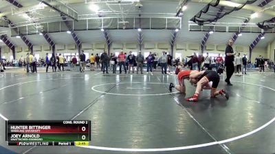 174 lbs Cons. Round 2 - Hunter Bittinger, Wheeling University vs Joey Arnold, Unattached-Edinboro