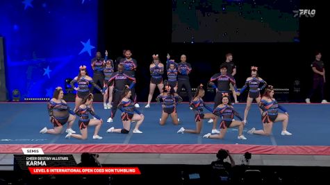 Cheer Destiny Allstars - Karma [2025 L6 International Open Coed Non Tumbling Semis] 2025 The Cheerleading Worlds