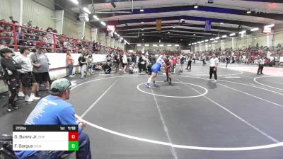 215 lbs Semifinal - Gilbert Bunny Jr., Shiprock Wrestling vs Frankie Gargus, Cedaredge Wrestling Club