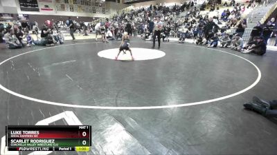 49 lbs Round 3 - Luke Torres, SoCal Hammers Wc vs Scarlet Rodriguez, Coachella Valley Wrestling Clu