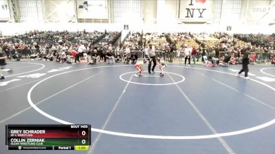 54 lbs Quarterfinal - Grey Schrader, HF-L Wrestling vs Collin Zerniak, Olean Wrestling Club