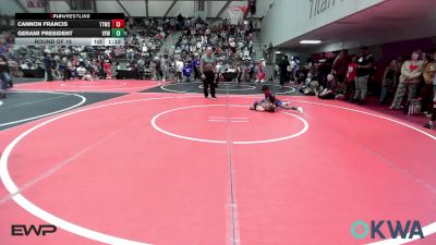 52 lbs Round Of 16 - Cannon Francis, Team Tulsa Wrestling Club vs Gerami President, Victory Youth Wrestling