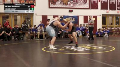 285 lbs Qtr-finals - Michael Palmiero, Boyertown Area vs Hayes Henry, Central Mountain