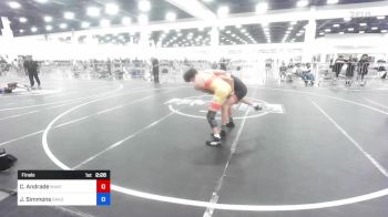 132 lbs Final - Cash Andrade, Mantanona TC vs Jake Simmons, Oakdale, Wrestling