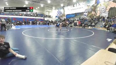 150 lbs Quarterfinal - Aiden Valerio, Caldwell vs Conner Nicholson, East Valley (Spokane)