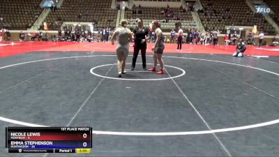 180 lbs Finals (2 Team) - Nicole Lewis, Montreat vs Emma Stephenson, Huntingdon