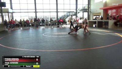 160 lbs Round 3 - Tyson Kriegel, Tiger Wrestling Club vs Tyce Howard, LMWC