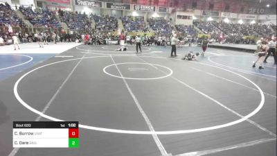65 lbs Round Of 32 - Cam Burrow, Unattached vs Colby Dare, Badlands Elite