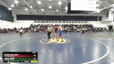 132 lbs Cons. Round 3 - Kyros Kelaidis, Corona Del Mar vs Dane Zisko, Fountain Valley