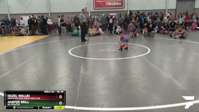 36-38 lbs Round 2 - Harper Brill, 84 Athletes vs Hazel Wallin, Willie Walters Wrestling Club