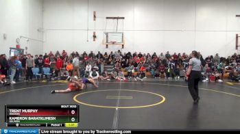 DIVISION 2 lbs Round 2 - Trent Murphy, Waukon vs Kameron Baratklimesh, Oelwein