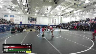 120 lbs Champ. Round 2 - Leslie Lopez, Foothill vs Jocelyn Hanks, Elsinore