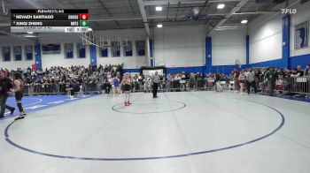 120 lbs Consi Of 8 #2 - Nevaeh Santiago, Chicopee vs Xinqi Zheng, Newton South