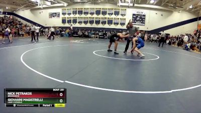 138 lbs Cons. Round 2 - Giovanni Magistrelli, Lake Catholic vs Nick Petrakos, Brunswick