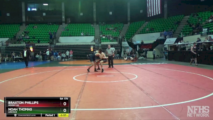 5A 175 lbs Cons. Round 3 - Noah Thomas, Lincoln vs Braxton Phillips ...