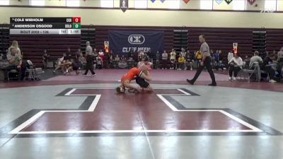 106 lbs Quarterfinal - Cole Wibholm, Clarion-Goldfield-Dows vs Anderson Osgood, Solon