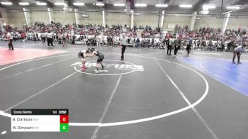 66 lbs Consolation - Barrett Clarkson, WAR Wrestling Club vs William Simpson, Kirtland Broncos