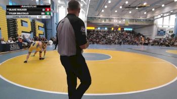 132 lbs Cons. Round 3 - Tyler Delcollo, Delaware Military Academy vs Blake Walker, Cape Henlopen H S