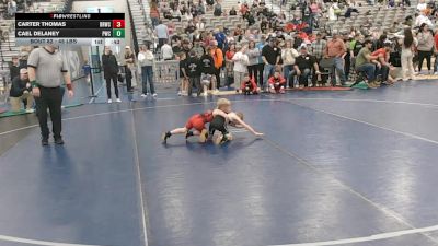 45 lbs Cons. Quarters - Carter Thomas, Bear River Wrestling Club vs Cael DeLaney, Peak Wrestling Club