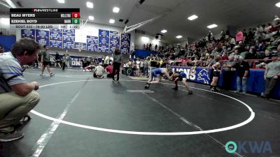 76-80 lbs Quarterfinal - Beau Myers, Bridge Creek Youth Wrestling vs Ezekiel Boyd, Harrah Little League Wrestling