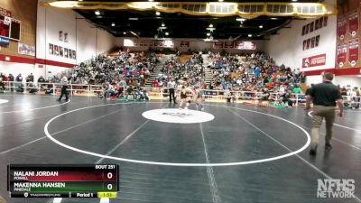 130 lbs Quarterfinal - Makenna Hansen, Pinedale vs Nalani Jordan, Powell