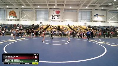 85 lbs Champ. Round 2 - Leonard Rosa, Club Not Listed vs Grady Simmons, Carmel Youth Wrestling Club