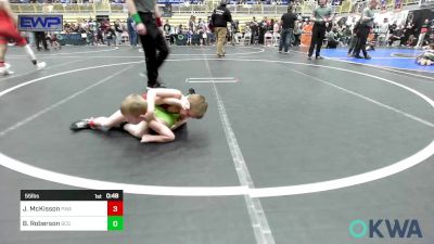 55 lbs Quarterfinal - Jasper McKisson, Perry Wrestling Academy vs Bennett Roberson, Blaine County Grapplers