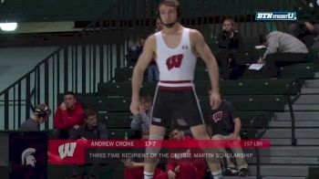 157 m, Andrew Crone, Wisconsin vs Jake Tucker, MSU